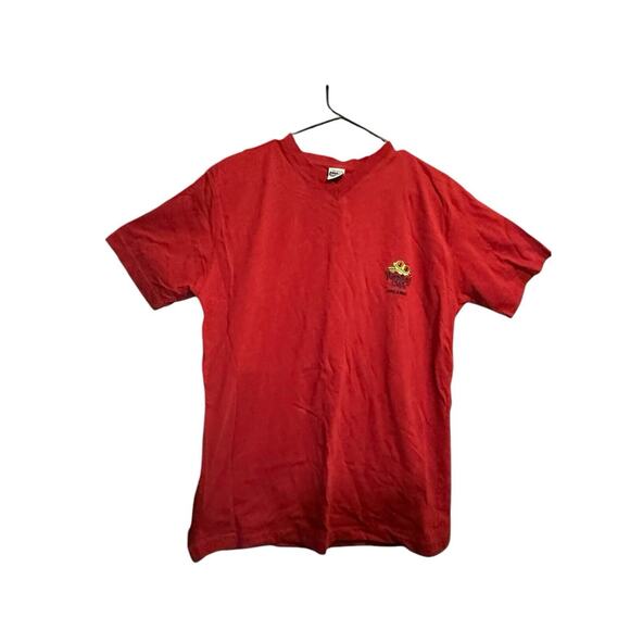 Vintage Rainforest Cafe Orlando Embroidered Red T Shirt Large - Picture 1 of 5